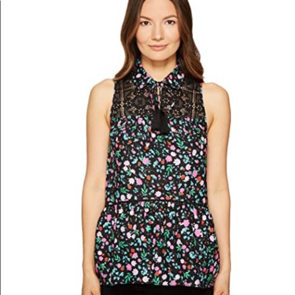 KATE SPADE | **NWT** | Floral Lace Inset Blouse